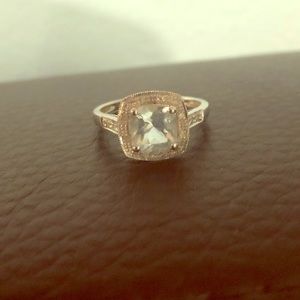 Genuine Blue Topaz & Diamond Ring 💍